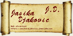 Jasika Đaković vizit kartica
